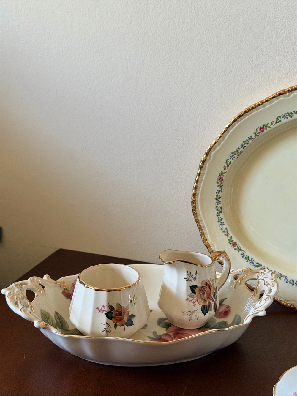 Vintage Sadler England cream and sugar set